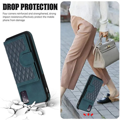 For Samsung Galaxy S20 4G / 5G Card Holder Phone Case TPU+PU Leather Kickstand Phone Cover