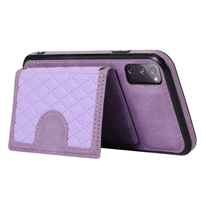 For Samsung Galaxy S20 FE 2022 / S20 FE / S20 FE 5G / S20 Lite Case Card Holder TPU+PU Leather Phone Shell