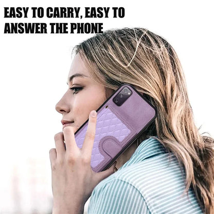 For Samsung Galaxy S20 FE 2022 / S20 FE / S20 FE 5G / S20 Lite Case Card Holder TPU+PU Leather Phone Shell