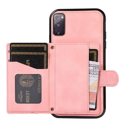 For Samsung Galaxy S20 FE 2022 / S20 FE / S20 FE 5G / S20 Lite Case Card Holder TPU+PU Leather Phone Shell