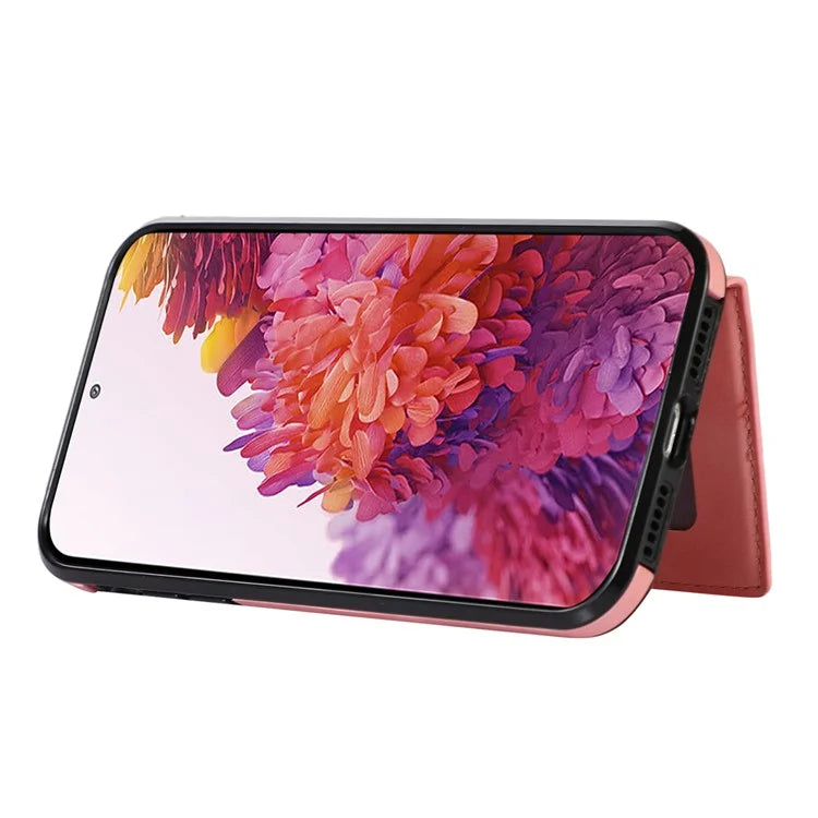 For Samsung Galaxy S20 FE 2022 / S20 FE / S20 FE 5G / S20 Lite Case Card Holder TPU+PU Leather Phone Shell