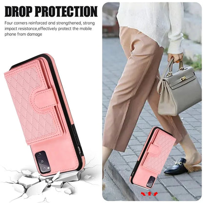 For Samsung Galaxy S20 FE 2022 / S20 FE / S20 FE 5G / S20 Lite Case Card Holder TPU+PU Leather Phone Shell