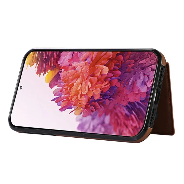 For Samsung Galaxy S20 FE 2022 / S20 FE / S20 FE 5G / S20 Lite Case Card Holder TPU+PU Leather Phone Shell