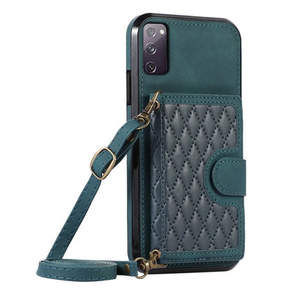 For Samsung Galaxy S20 FE 2022 / S20 FE / S20 FE 5G / S20 Lite Case Card Holder TPU+PU Leather Phone Shell