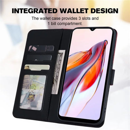 Cartoon Pet Series for Xiaomi Redmi 12C 4G Leather Case Splicing Phone Wallet Cover