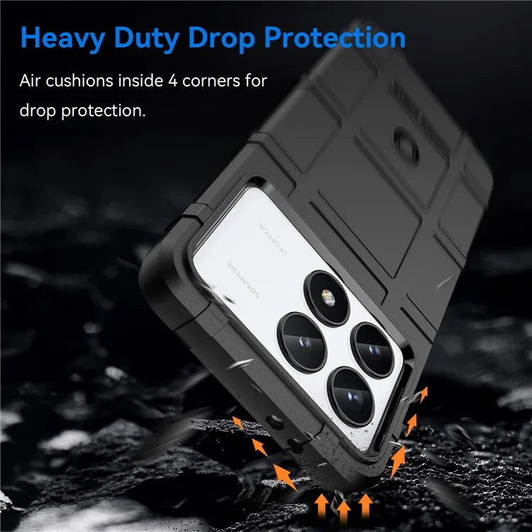 For Xiaomi Redmi K70 Pro 5G / K70 5G Case Square Grid Texture TPU Phone Cover