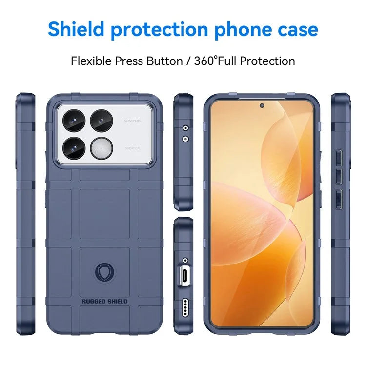 For Xiaomi Redmi K70 Pro 5G / K70 5G Case Square Grid Texture TPU Phone Cover