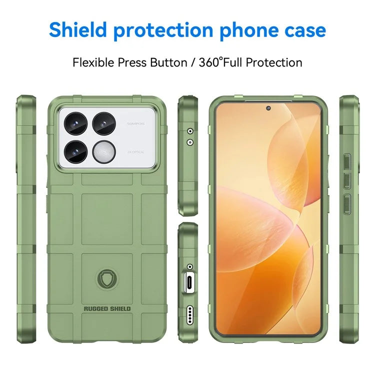 For Xiaomi Redmi K70 Pro 5G / K70 5G Case Square Grid Texture TPU Phone Cover