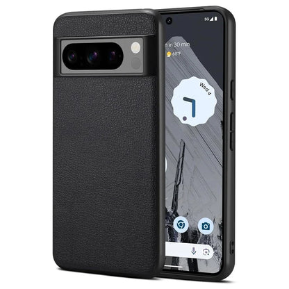 For Google Pixel 8 Pro Case Anti-fall PC+TPU+PU Leather Calf Texture Mobile Phone Protector
