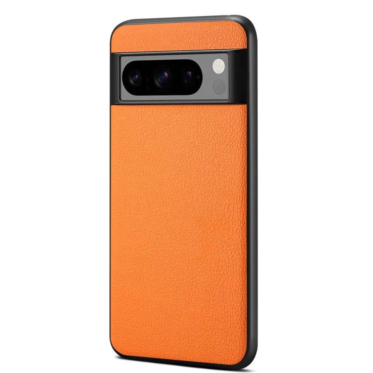For Google Pixel 8 Pro Case Anti-fall PC+TPU+PU Leather Calf Texture Mobile Phone Protector