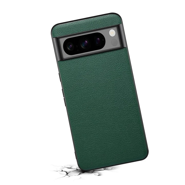 For Google Pixel 8 Pro Case Anti-fall PC+TPU+PU Leather Calf Texture Mobile Phone Protector