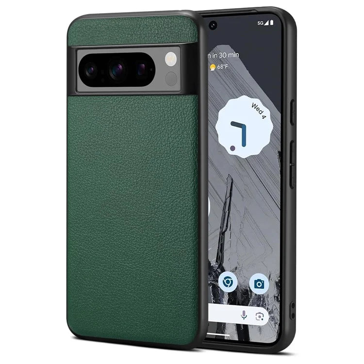 For Google Pixel 8 Pro Case Anti-fall PC+TPU+PU Leather Calf Texture Mobile Phone Protector