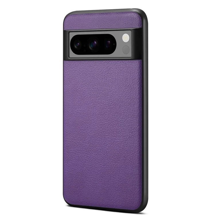 For Google Pixel 8 Pro Case Anti-fall PC+TPU+PU Leather Calf Texture Mobile Phone Protector