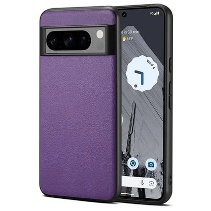 For Google Pixel 8 Pro Case Anti-fall PC+TPU+PU Leather Calf Texture Mobile Phone Protector