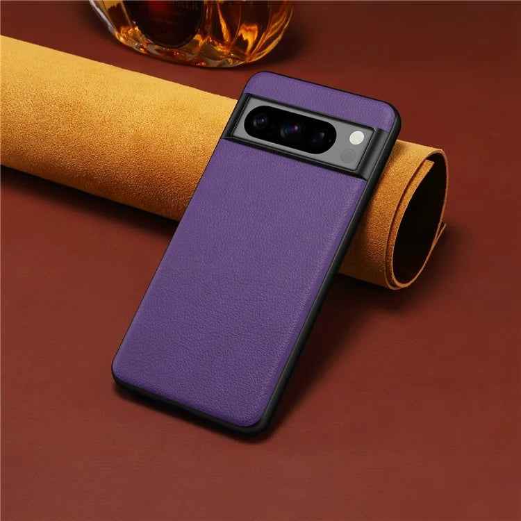 For Google Pixel 8 Pro Case Anti-fall PC+TPU+PU Leather Calf Texture Mobile Phone Protector