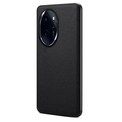 For Honor 100 Pro 5G Case Drop-proof PC+TPU+PU Leather Calf Texture Phone Back Protector