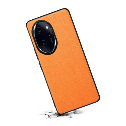 For Honor 100 Pro 5G Case Drop-proof PC+TPU+PU Leather Calf Texture Phone Back Protector