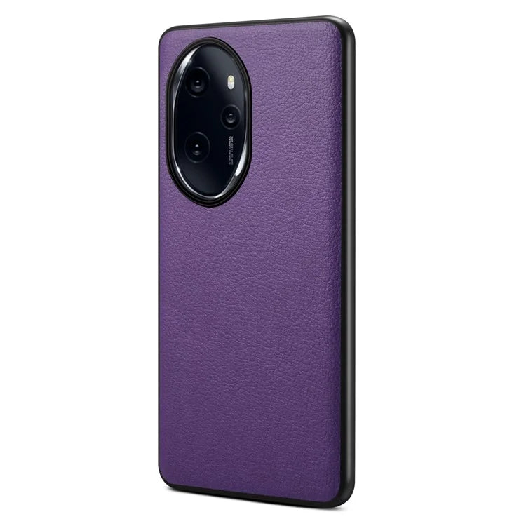 For Honor 100 Pro 5G Case Drop-proof PC+TPU+PU Leather Calf Texture Phone Back Protector
