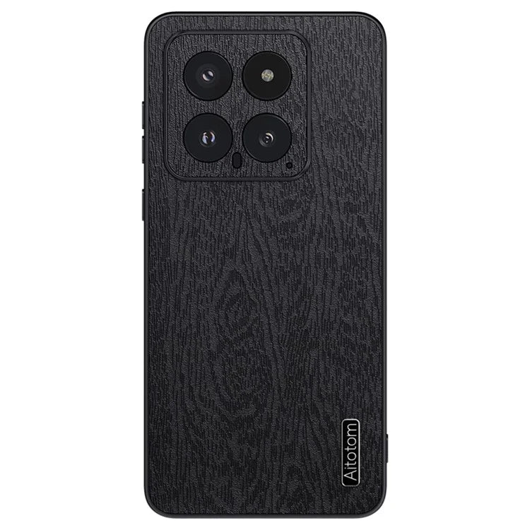 For Xiaomi 14 Cell Phone Case Scratch Resistant Wood Grain Back Cover