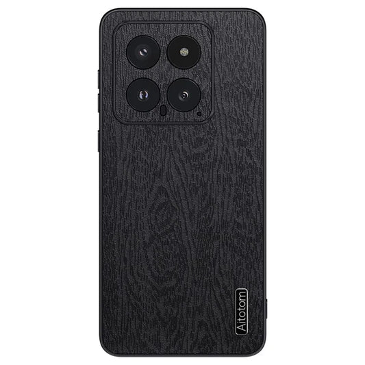 For Xiaomi 14 Cell Phone Case Scratch Resistant Wood Grain Back Cover