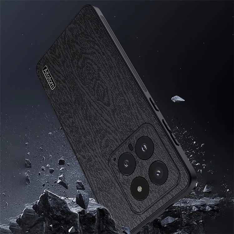 For Xiaomi 14 Cell Phone Case Scratch Resistant Wood Grain Back Cover