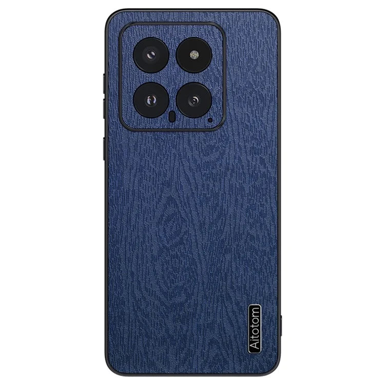 For Xiaomi 14 Cell Phone Case Scratch Resistant Wood Grain Back Cover