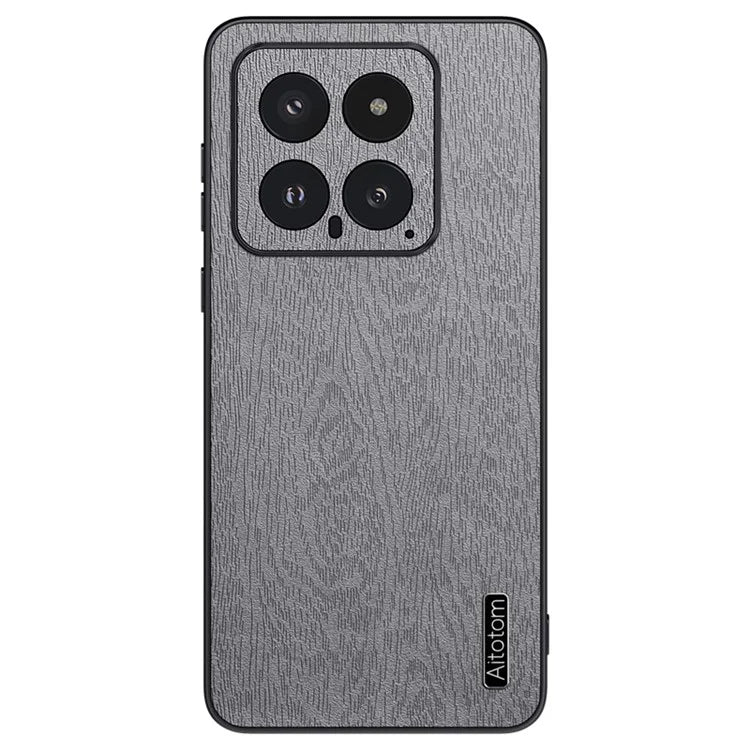 For Xiaomi 14 Cell Phone Case Scratch Resistant Wood Grain Back Cover