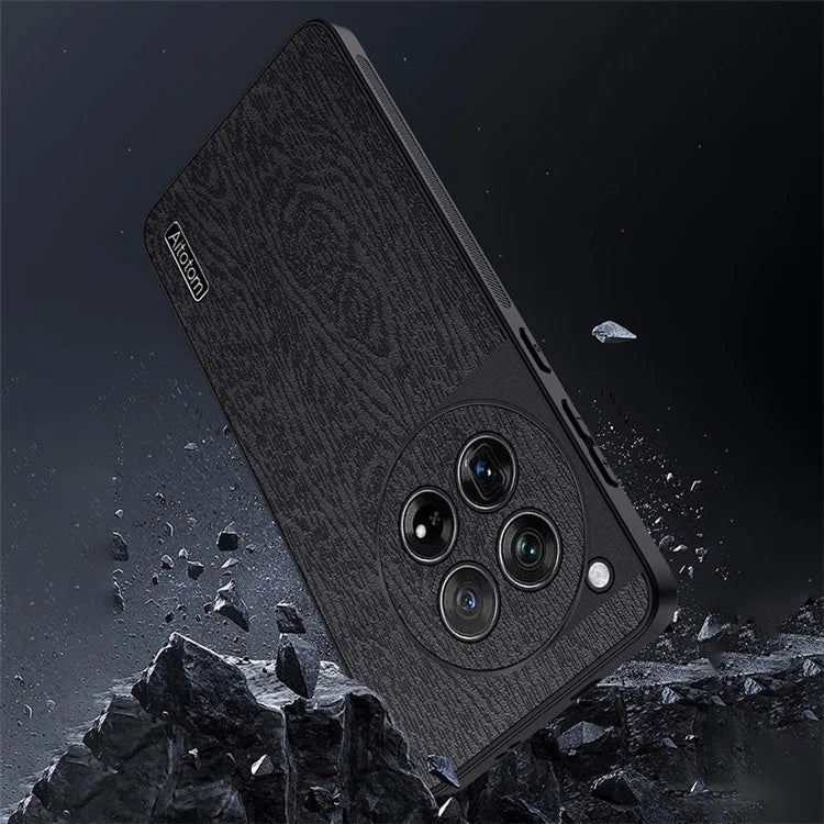 For OnePlus 12 5G Cell Phone Case Bump Proof Wood Grain Back Cover