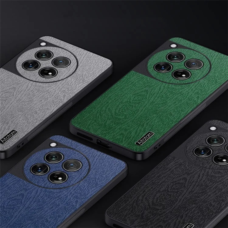 For OnePlus 12 5G Cell Phone Case Bump Proof Wood Grain Back Cover
