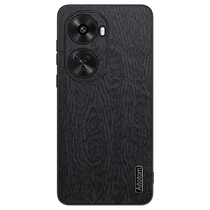 For Huawei nova 11 SE Cell Phone Case Wood Grain PC+TPU+PU Back Cover