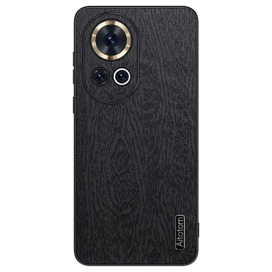 For Huawei nova 12 5G Wood Grain Cellphone Guard Case PC+TPU+PU Back Cover