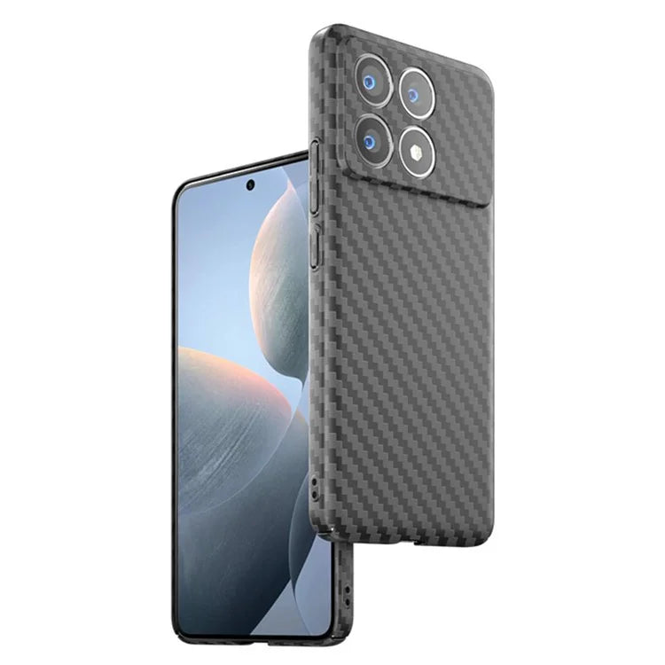 For Xiaomi Redmi K70 5G Cell Phone Case Splicing Color Carbon Fiber Texture Hard PC Cover