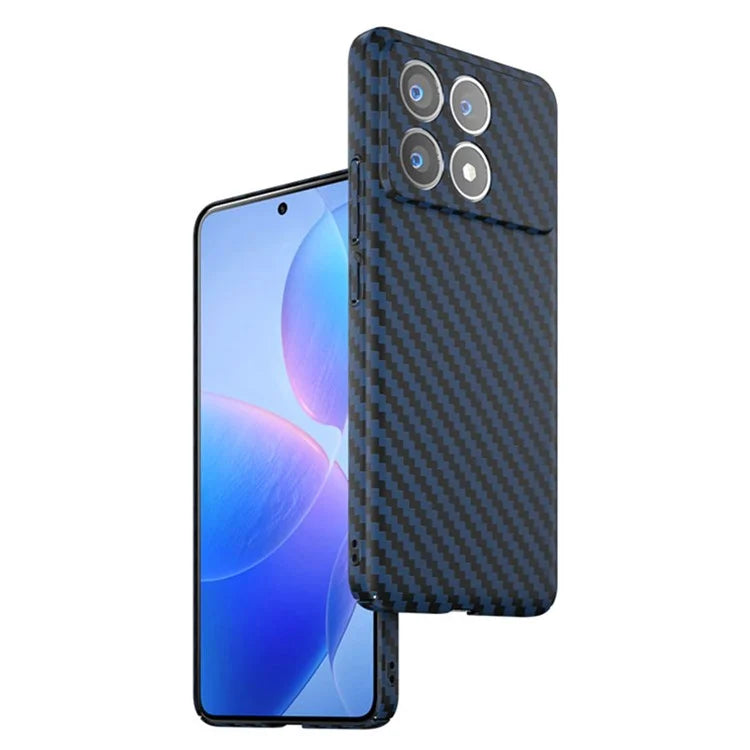 For Xiaomi Redmi K70 5G Cell Phone Case Splicing Color Carbon Fiber Texture Hard PC Cover