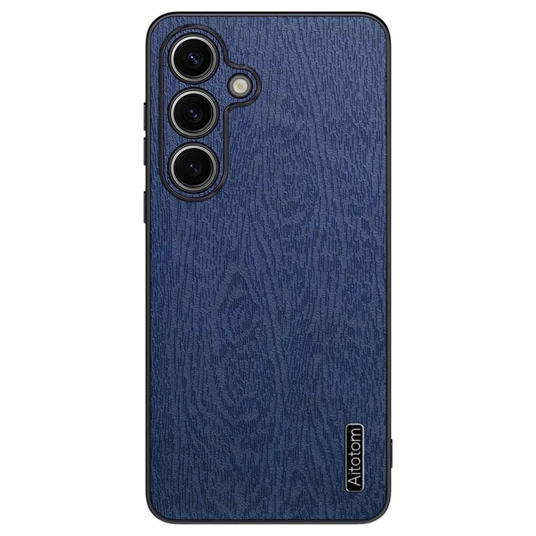 For Samsung Galaxy S24+ Case Wood Grain Shockproof Phone Cover
