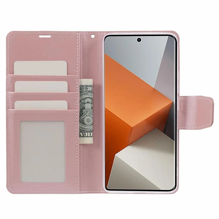 HANMAN Mill Series for Xiaomi Redmi Note 13 Pro+ 5G Case PU Leather Wallet Phone Stand Cover