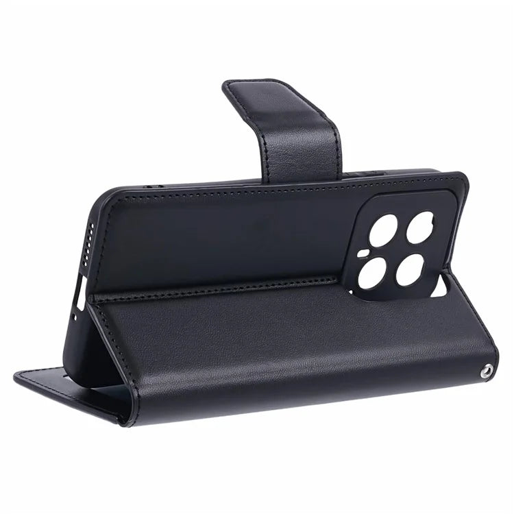 HANMAN Mill Series Phone Shell for Xiaomi 14 Case Wallet PU Leather Stand Cover