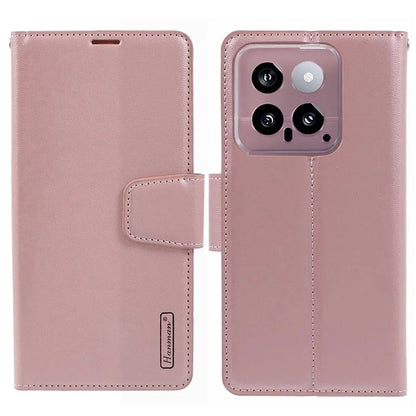 HANMAN Mill Series Phone Shell for Xiaomi 14 Case Wallet PU Leather Stand Cover