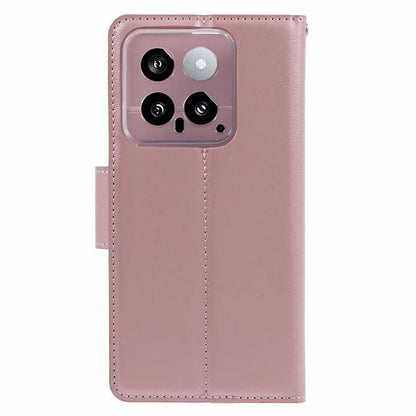 HANMAN Mill Series Phone Shell for Xiaomi 14 Case Wallet PU Leather Stand Cover