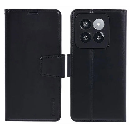 HANMAN Mill Series Cell Phone Cover for Xiaomi 14 Pro Case Phone Shell PU Leather Wallet