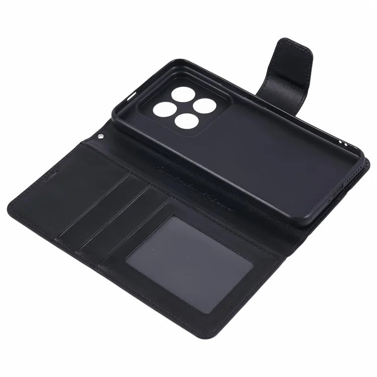 HANMAN Mill Series Cell Phone Cover for Xiaomi 14 Pro Case Phone Shell PU Leather Wallet