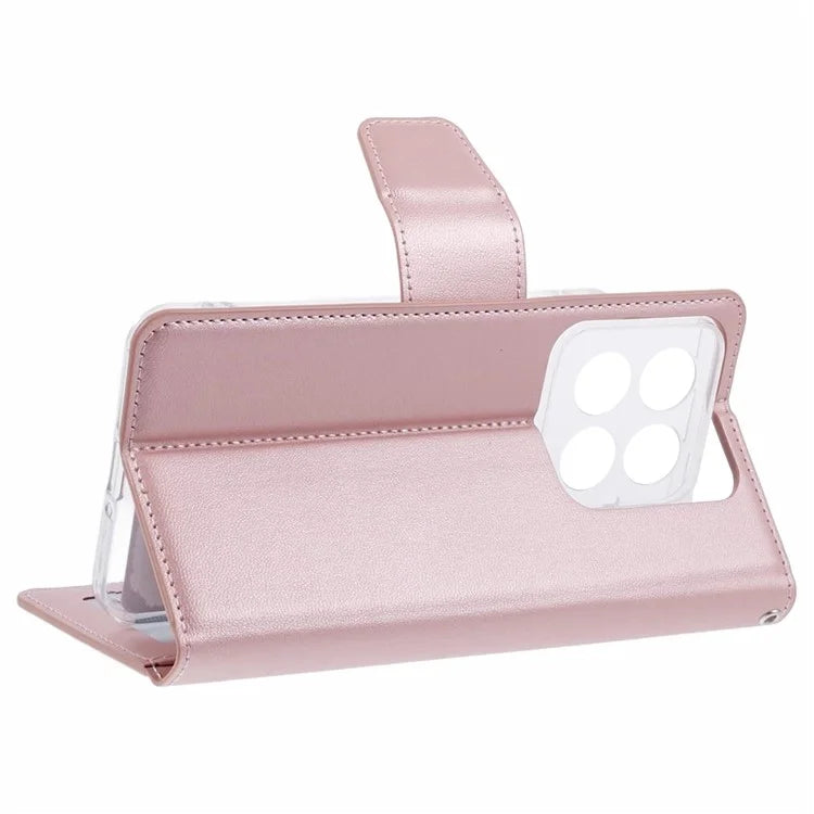 HANMAN Mill Series Cell Phone Cover for Xiaomi 14 Pro Case Phone Shell PU Leather Wallet