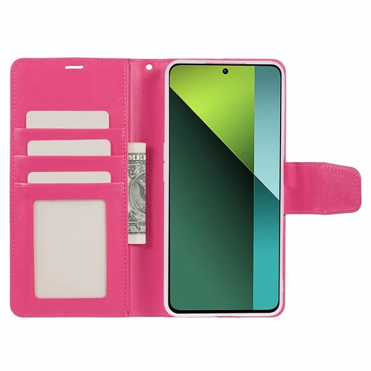 HANMAN Mill Series for Xiaomi Redmi Note 13 Pro 5G  /  Poco X6 5G Case PU Leather Phone Cover Wallet