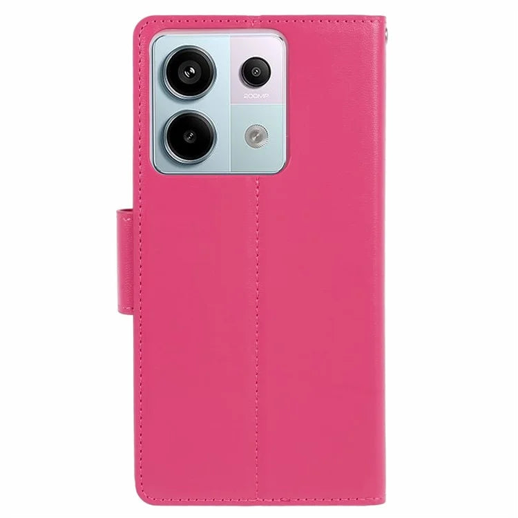 HANMAN Mill Series for Xiaomi Redmi Note 13 Pro 5G  /  Poco X6 5G Case PU Leather Phone Cover Wallet