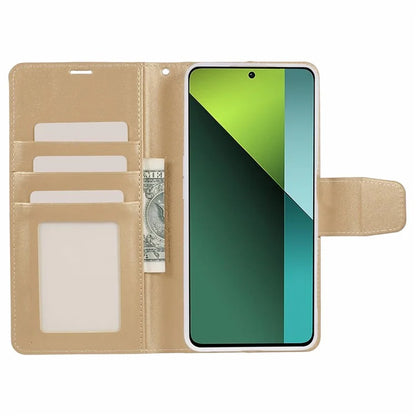 HANMAN Mill Series for Xiaomi Redmi Note 13 Pro 5G  /  Poco X6 5G Case PU Leather Phone Cover Wallet
