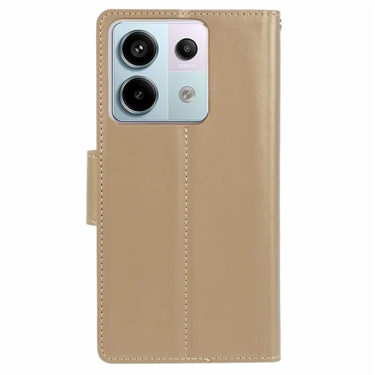 HANMAN Mill Series for Xiaomi Redmi Note 13 Pro 5G  /  Poco X6 5G Case PU Leather Phone Cover Wallet