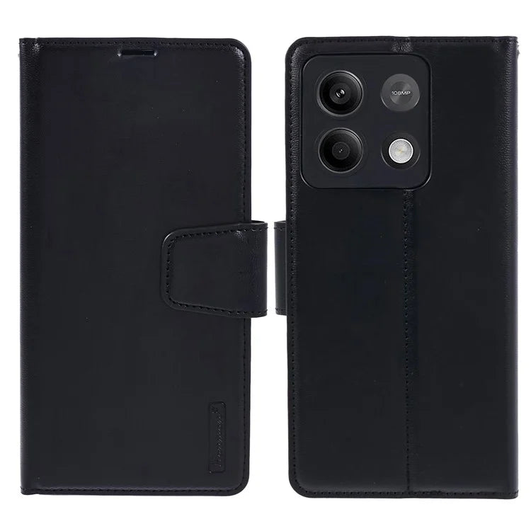 HANMAN Mill Series Phone Cover for Xiaomi Redmi Note 13 5G Case PU Leather Phone Shell Wallet