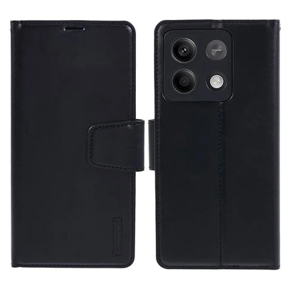 HANMAN Mill Series Phone Cover for Xiaomi Redmi Note 13 5G Case PU Leather Phone Shell Wallet