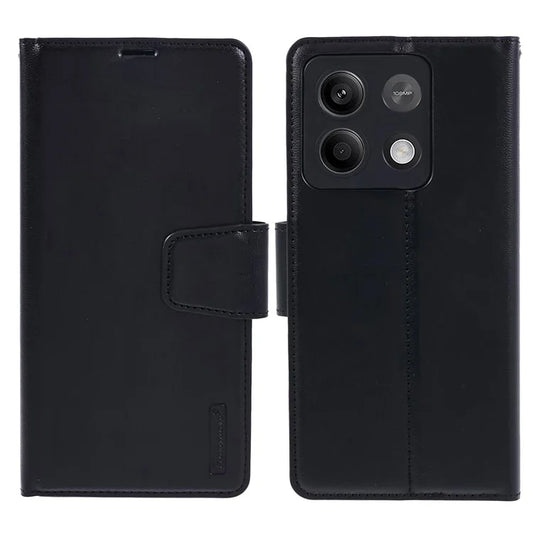 HANMAN Mill Series Phone Cover for Xiaomi Redmi Note 13 5G Case PU Leather Phone Shell Wallet