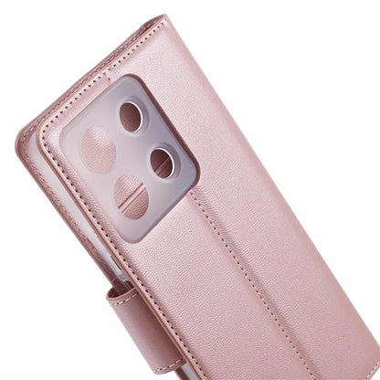 HANMAN Mill Series Phone Cover for Xiaomi Redmi Note 13 5G Case PU Leather Phone Shell Wallet