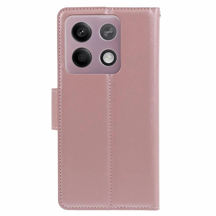 HANMAN Mill Series Phone Cover for Xiaomi Redmi Note 13 5G Case PU Leather Phone Shell Wallet